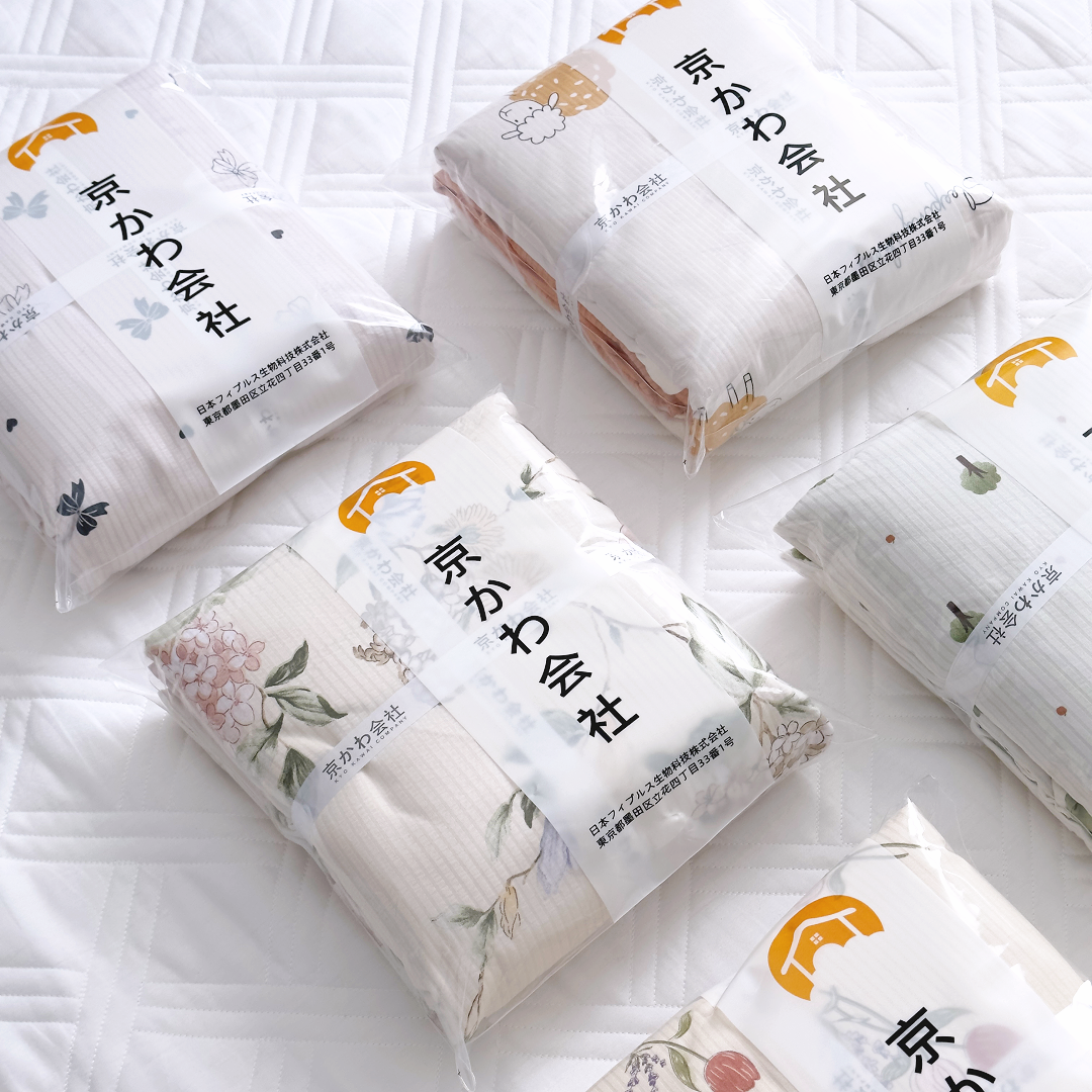 【京かわ会社】云纱棉四件套 随机花色介意勿拍