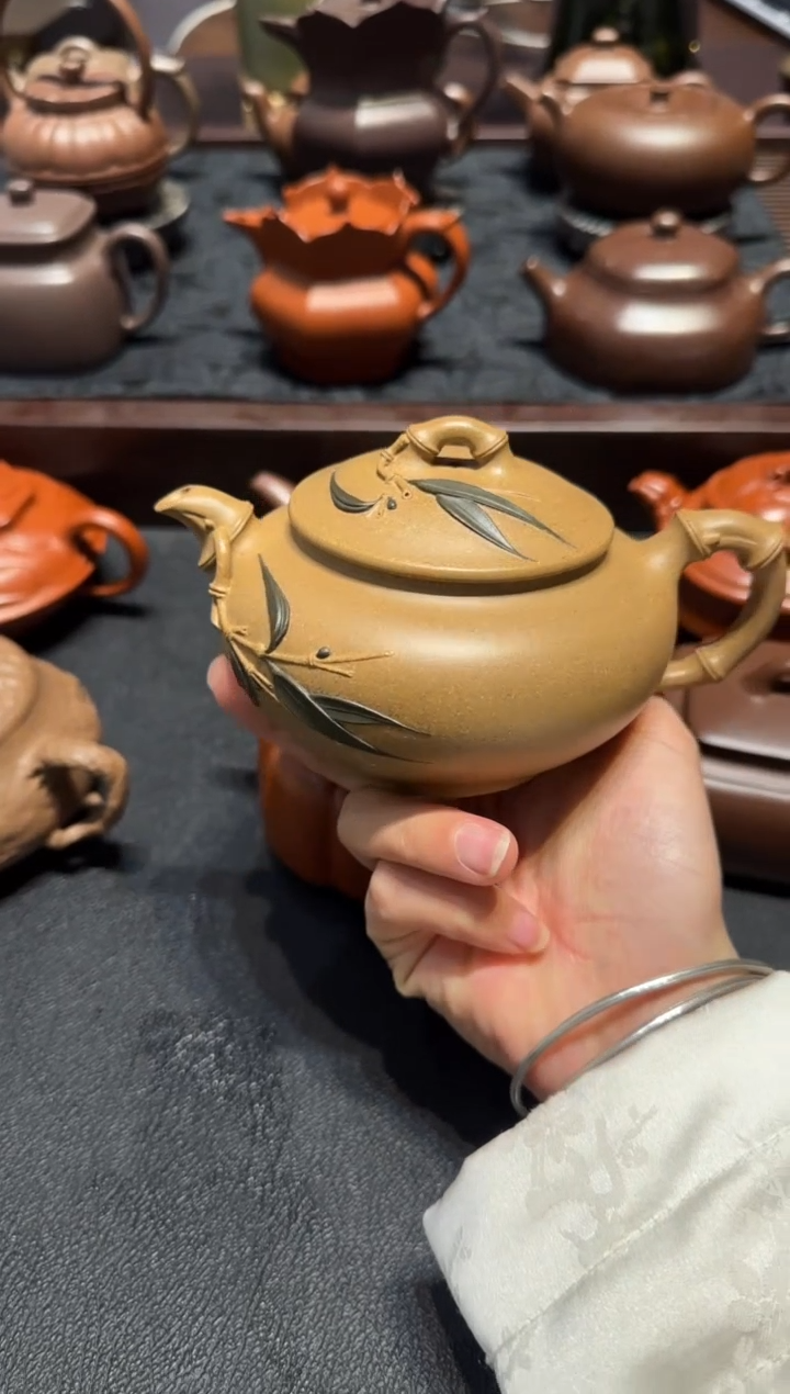 【闪购商品】紫砂茶壶竹韵 贴花