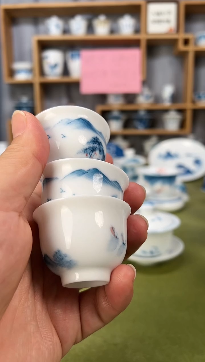 【闪购商品】千里江山小美人杯4个