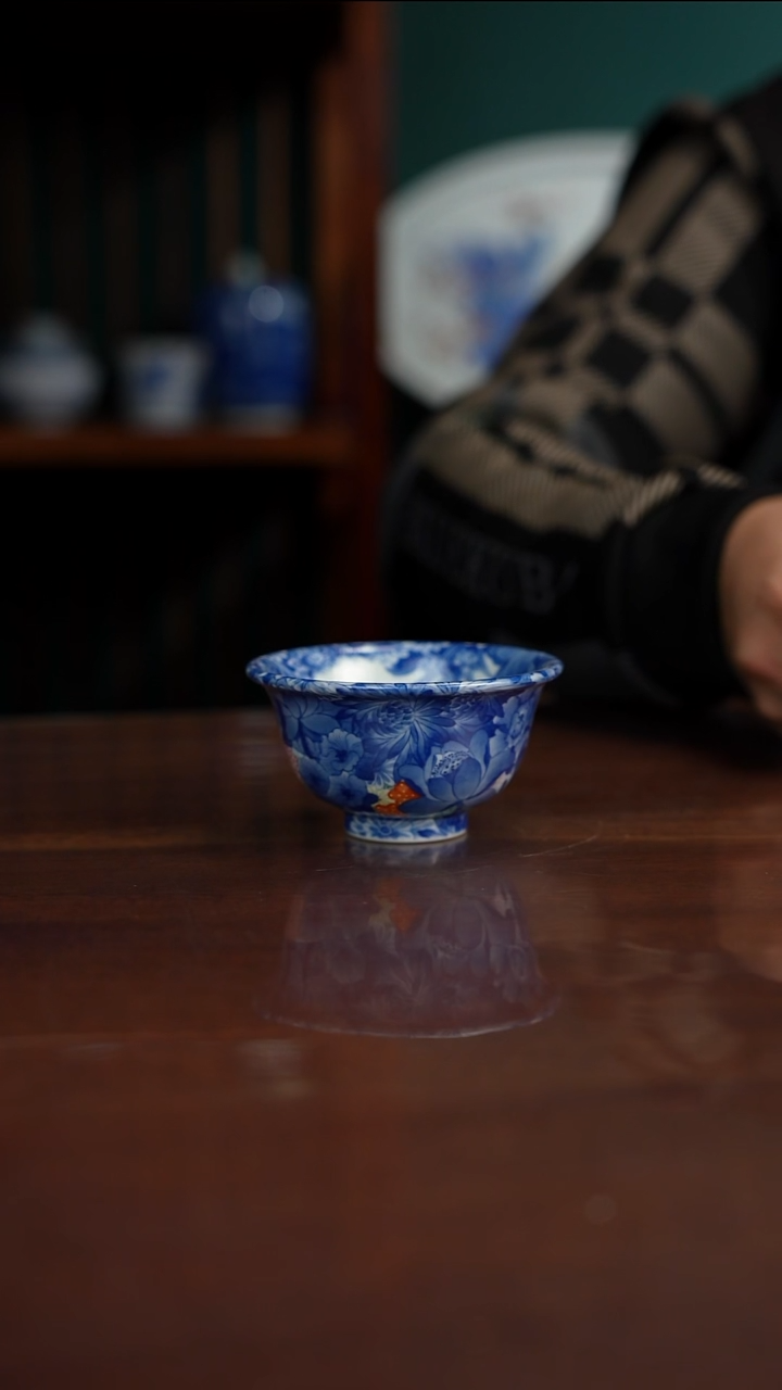 晓剑窑青花万花加珐琅