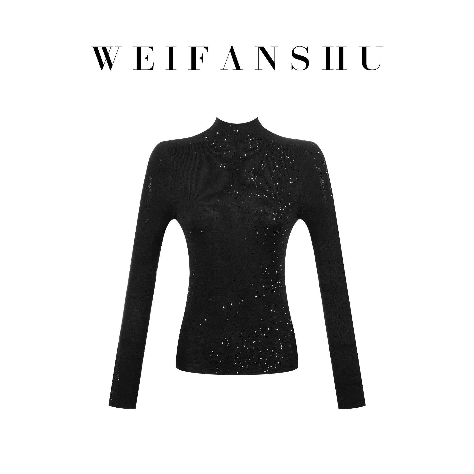 WEIFANSHU/魏凡舒【体温记忆】秋冬新款半高领羊毛针织百搭打底上衣