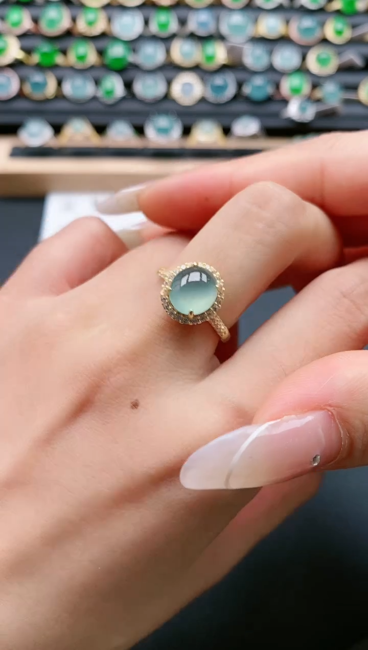 【闪购商品】翡翠戒指银S925镶嵌111111