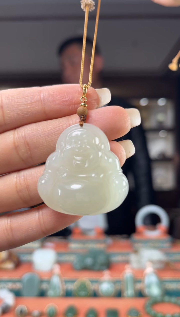 颈饰未镶嵌和田玉佩佩35mm左右