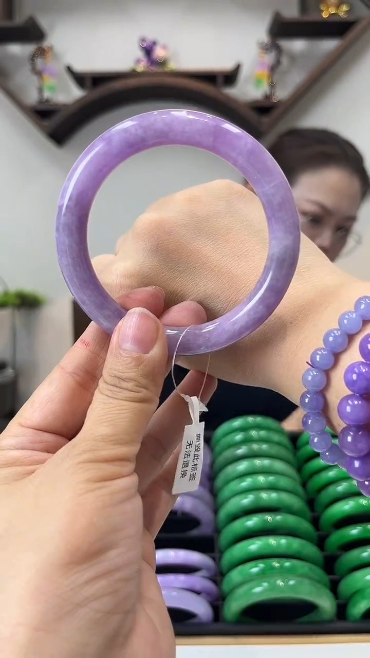 【闪购商品】砖雕闪44 紫罗兰手镯 圈口60