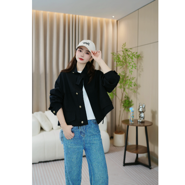 短外套女士新款早春秋设计小众港风百搭外套女款爆款2025新款