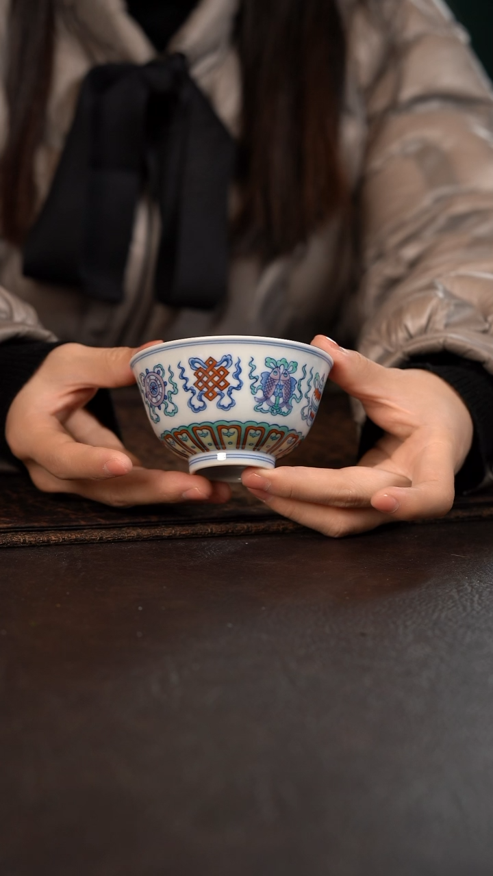 【闪购商品】杯云霞珍藏斗彩八宝撇口杯