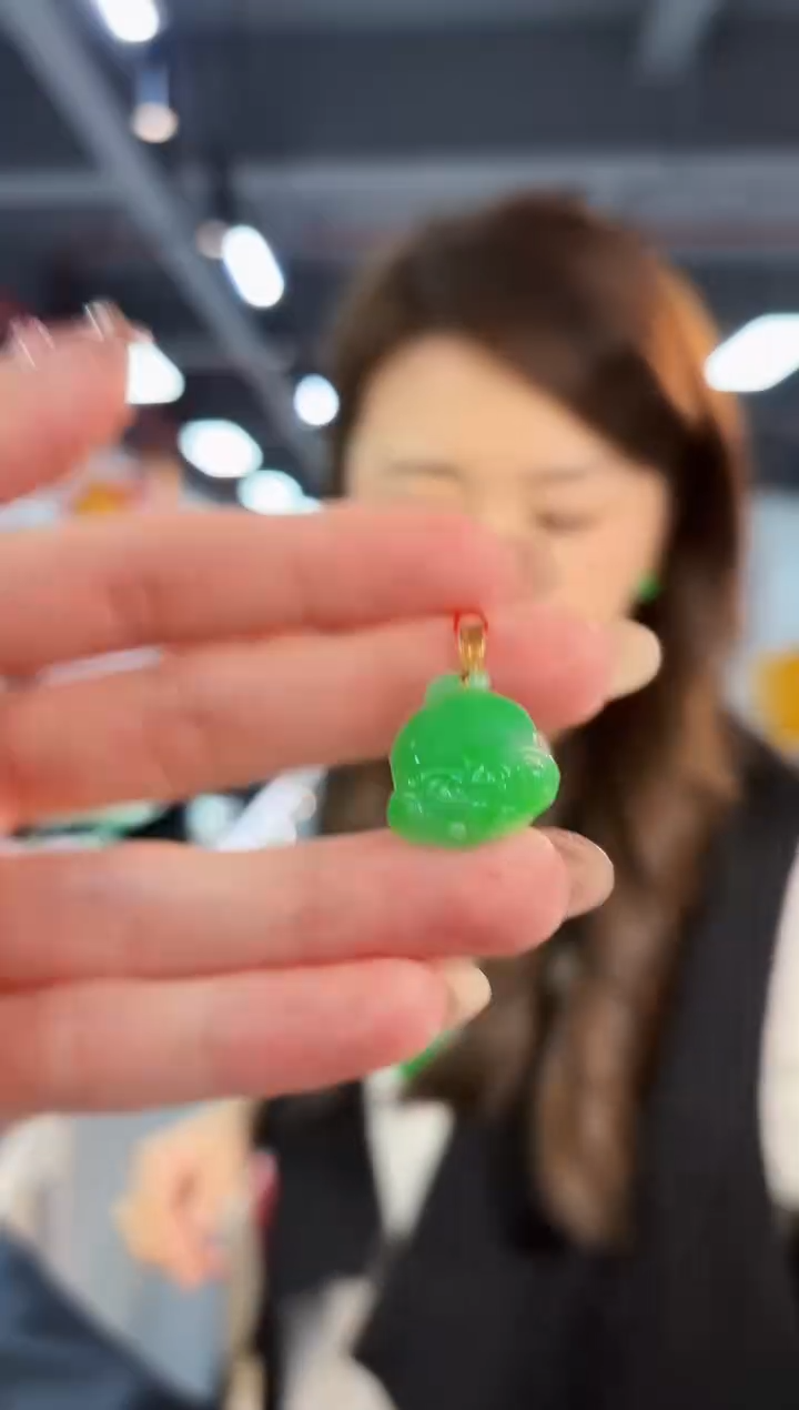 【闪购商品】翡翠颈饰18K金镶嵌缅料A货/支持复检/一件