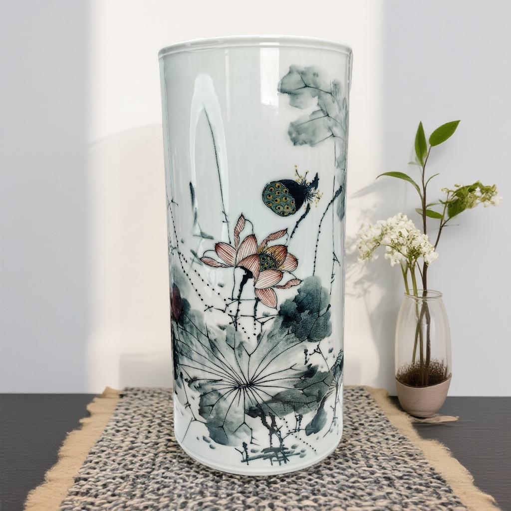 景德镇徐建明老师手工手绘花瓶