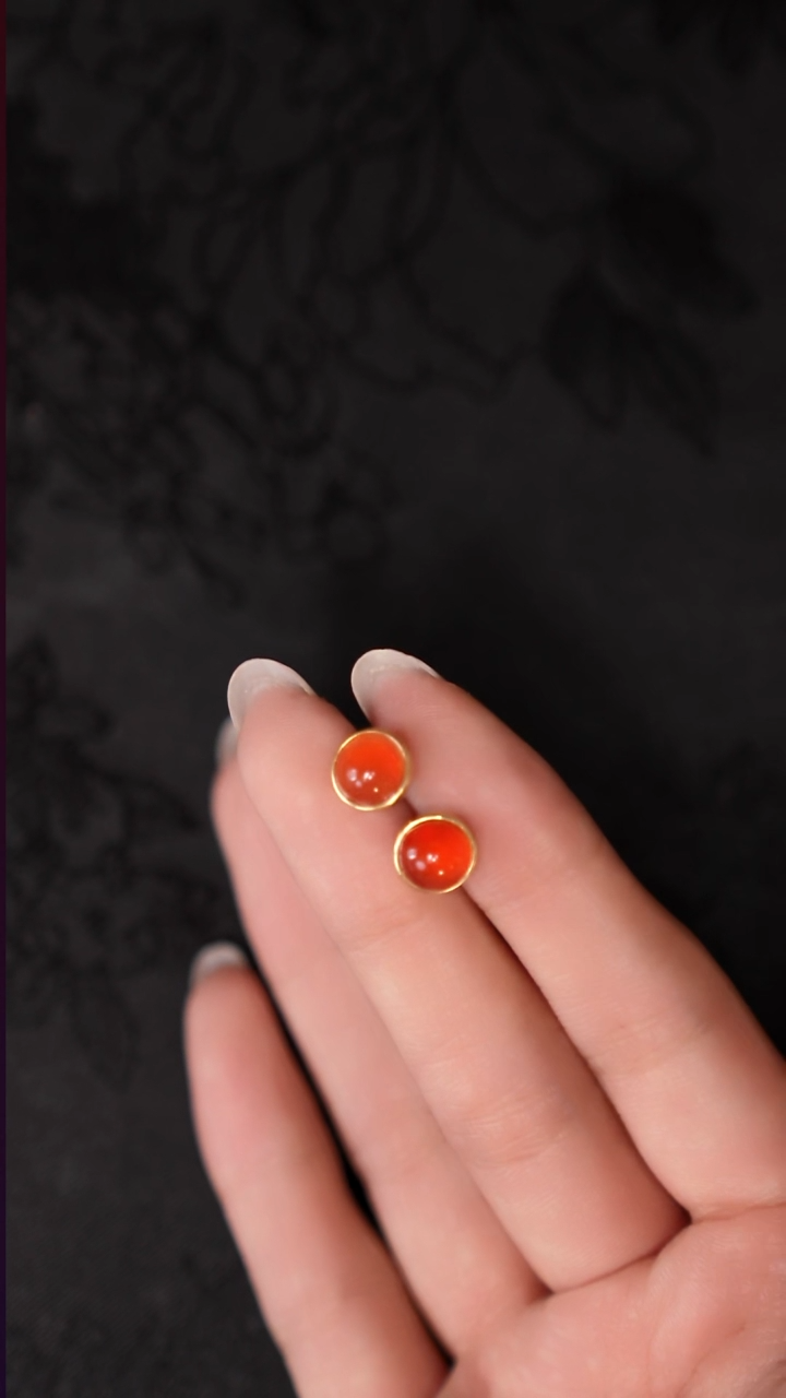 银S925镶嵌南红玛瑙耳饰工厂抛货 不退不换 多样性发其1