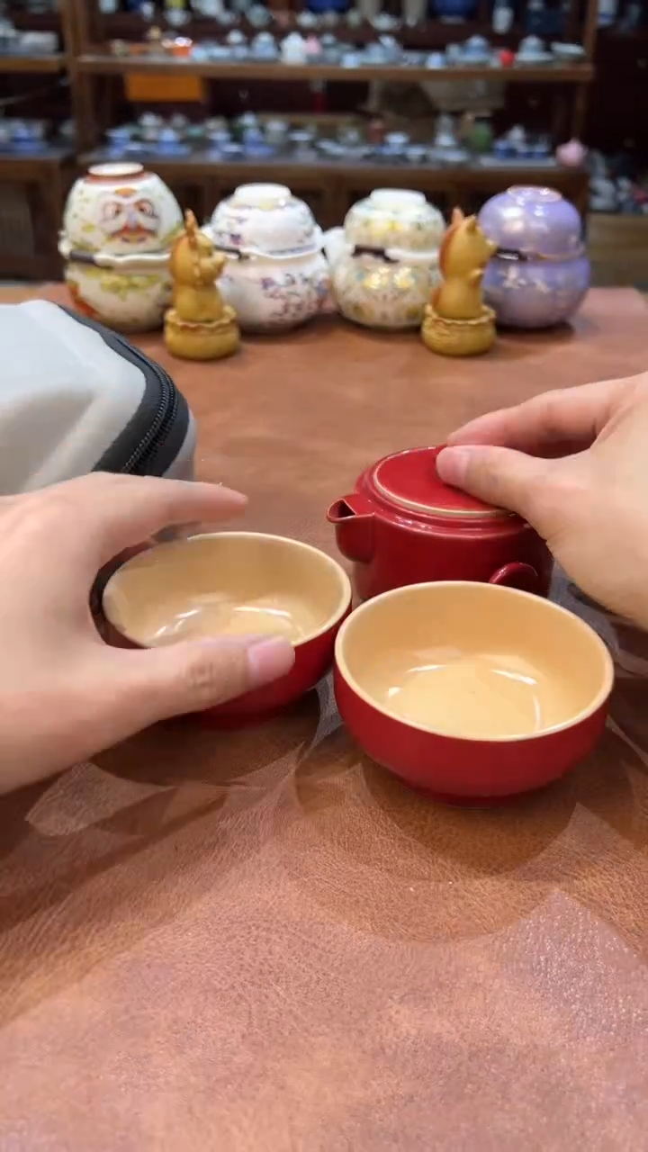 真的很便宜会开片的旅行茶具