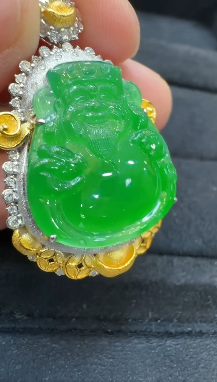 【闪购商品】翡翠吊坠(不含链)18K金镶嵌多样性团购发一件