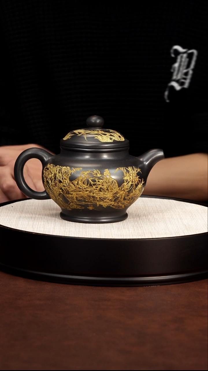 茶壶紫砂掇只 石黄 高艳 460cc