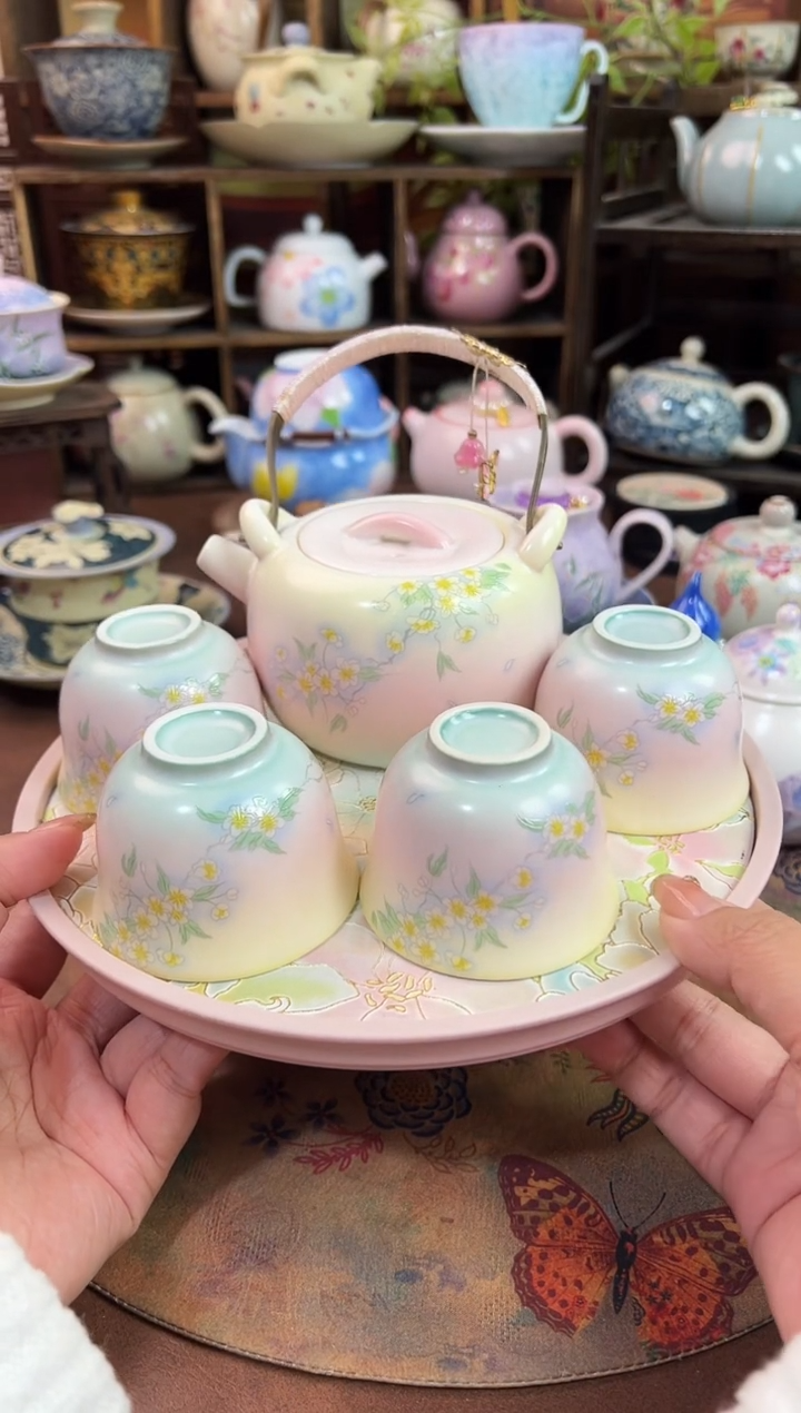 1壶4杯 送1个茶盘啊
