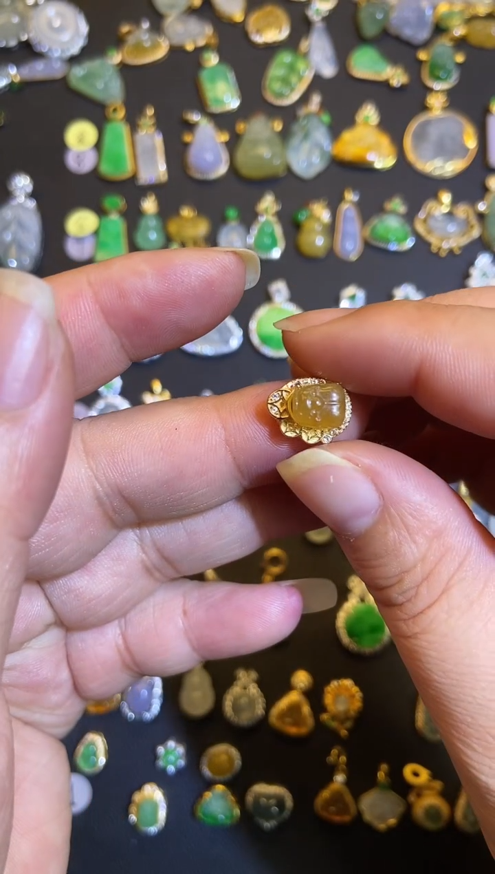 吊坠(不含链)银S925镶嵌翡翠1