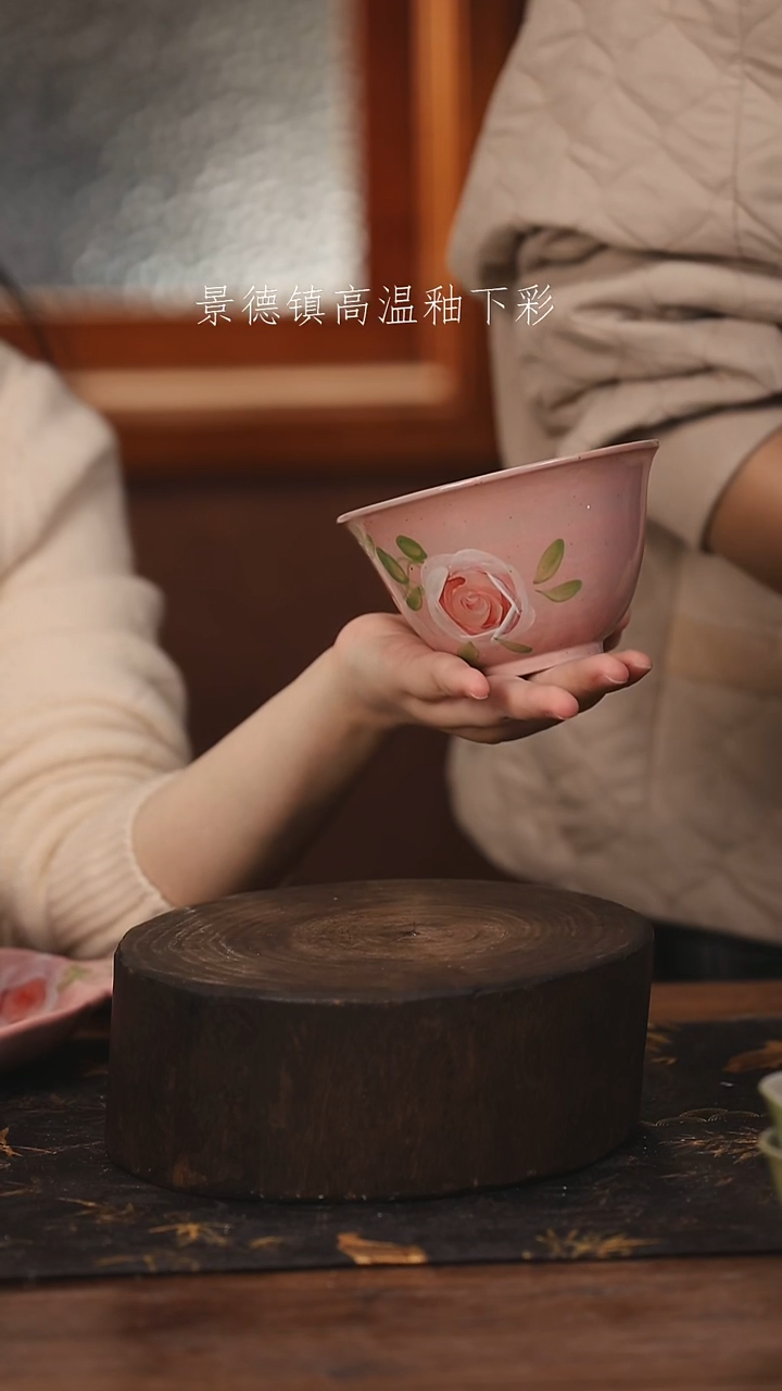 陶瓷景德镇高温釉下手绘陶瓷@L645@