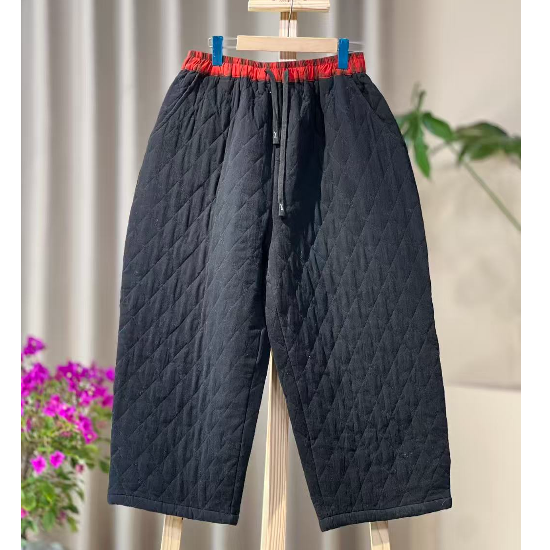 水洗麻出口日单棉裤11198