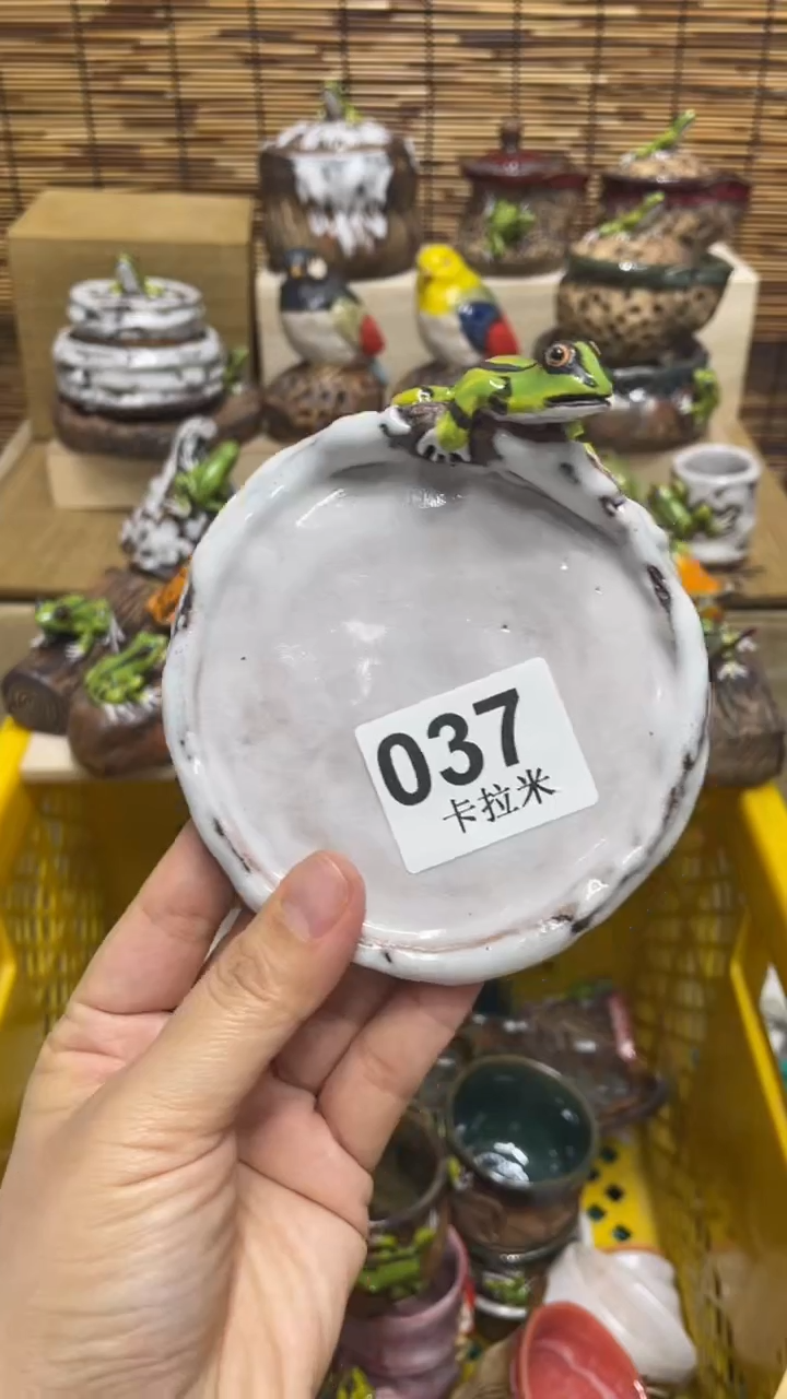 晚*?037精美粗陶手工柴烧