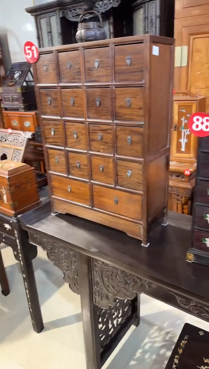 【闪购商品】木木艺缅花小药材柜1980.888888