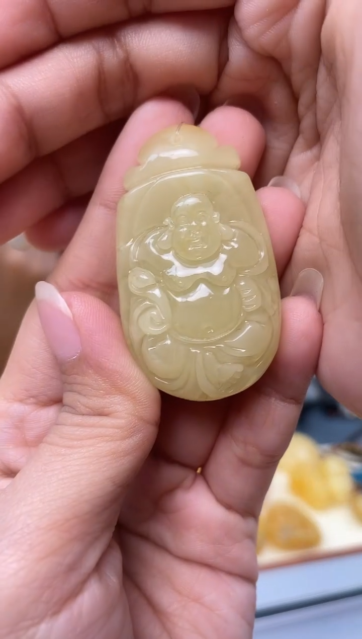 【闪购商品】琥珀裸石未镶嵌天然琥珀蜜蜡弥勒佛