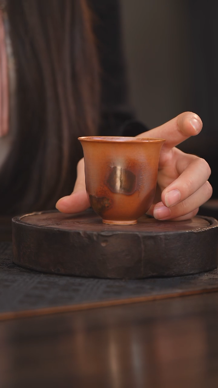 【闪购商品】杯94柴房陶瓷丨金红落灰单杯