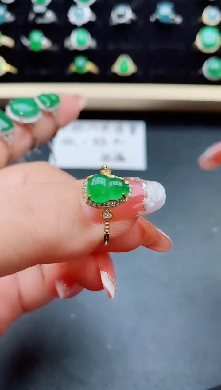 【闪购商品】翡翠戒指银S925镶嵌31212