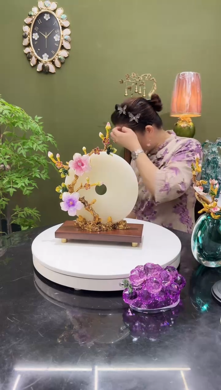 玉天然玉石，花开平安扣