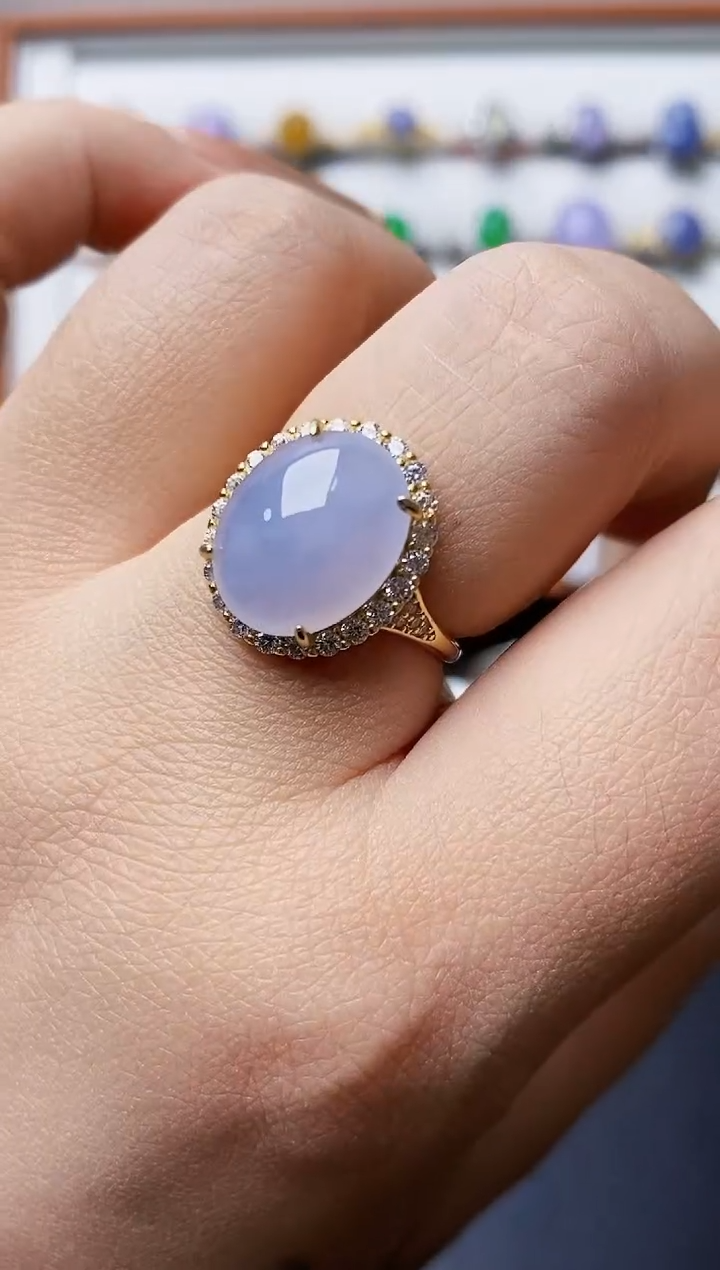 银S925镶嵌戒指翡翠0121