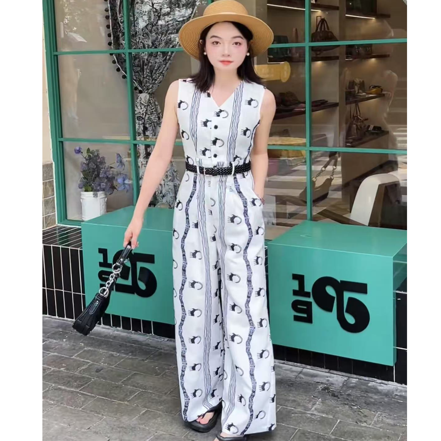 【灿金悠行】小美人鱼小个子定制薄款连体衣连体裤通勤风气质高腰