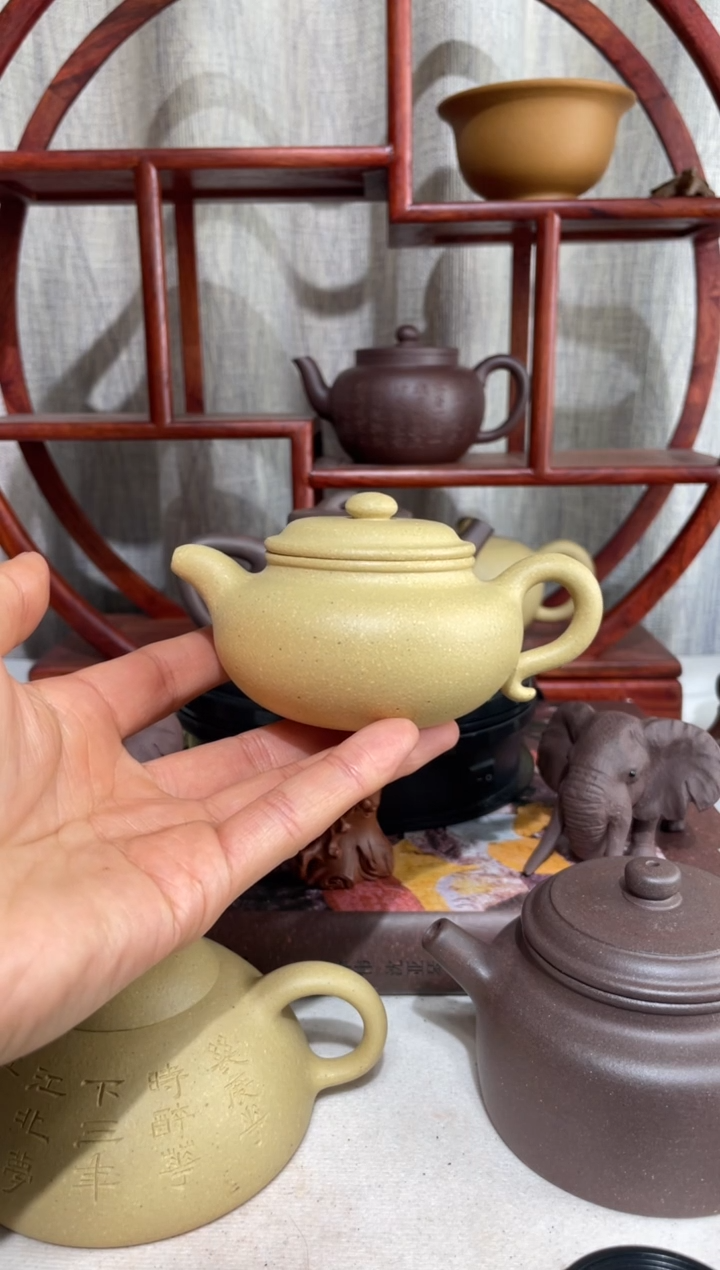 【闪购商品】紫砂茶壶宝山墨绿大亨仿古145cc