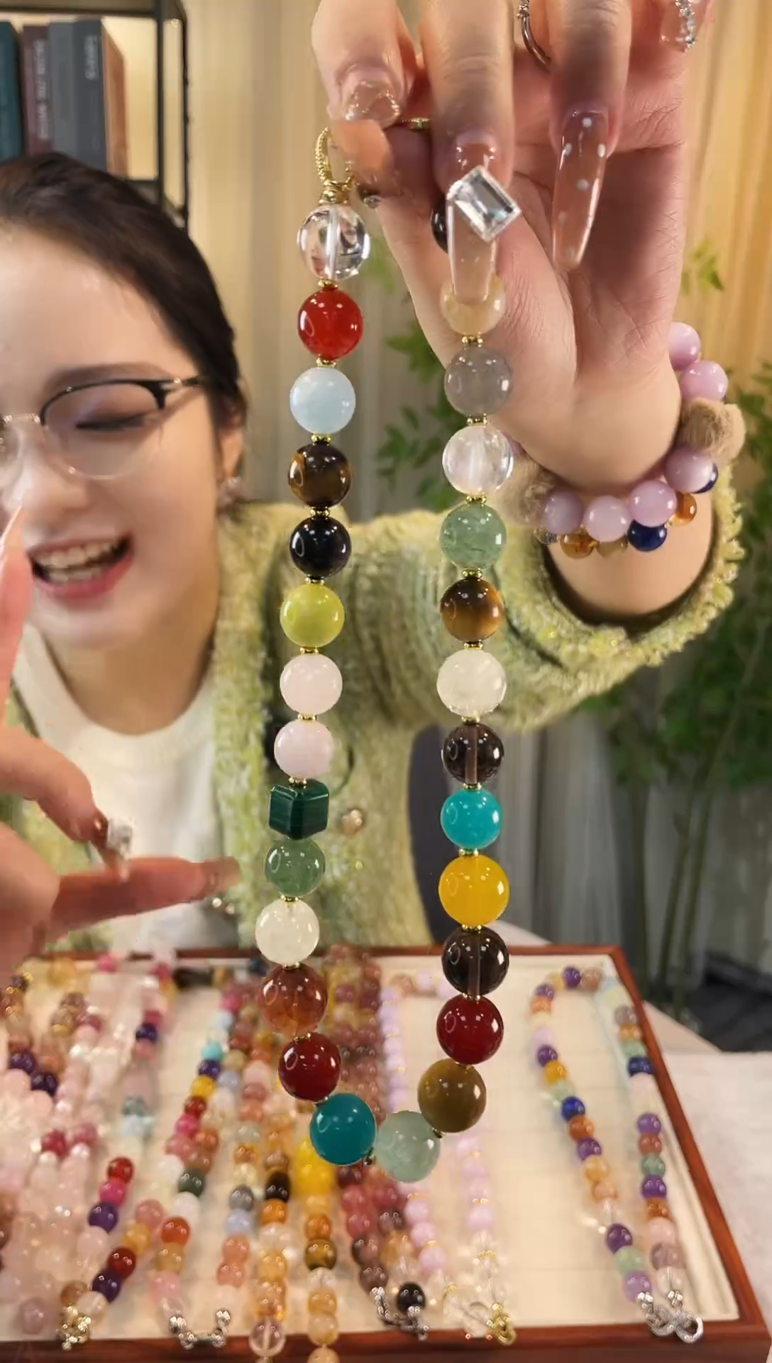 项链未镶嵌水晶孔雀白水项链