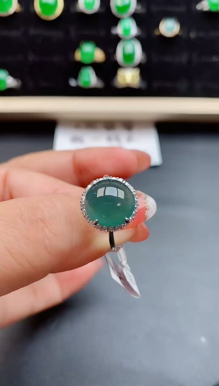 【闪购商品】翡翠戒指银S925镶嵌05800