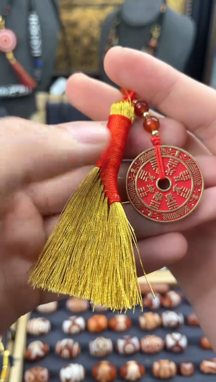 【闪购商品】玛瑙/玉髓颈饰未镶嵌山鬼花手机挂