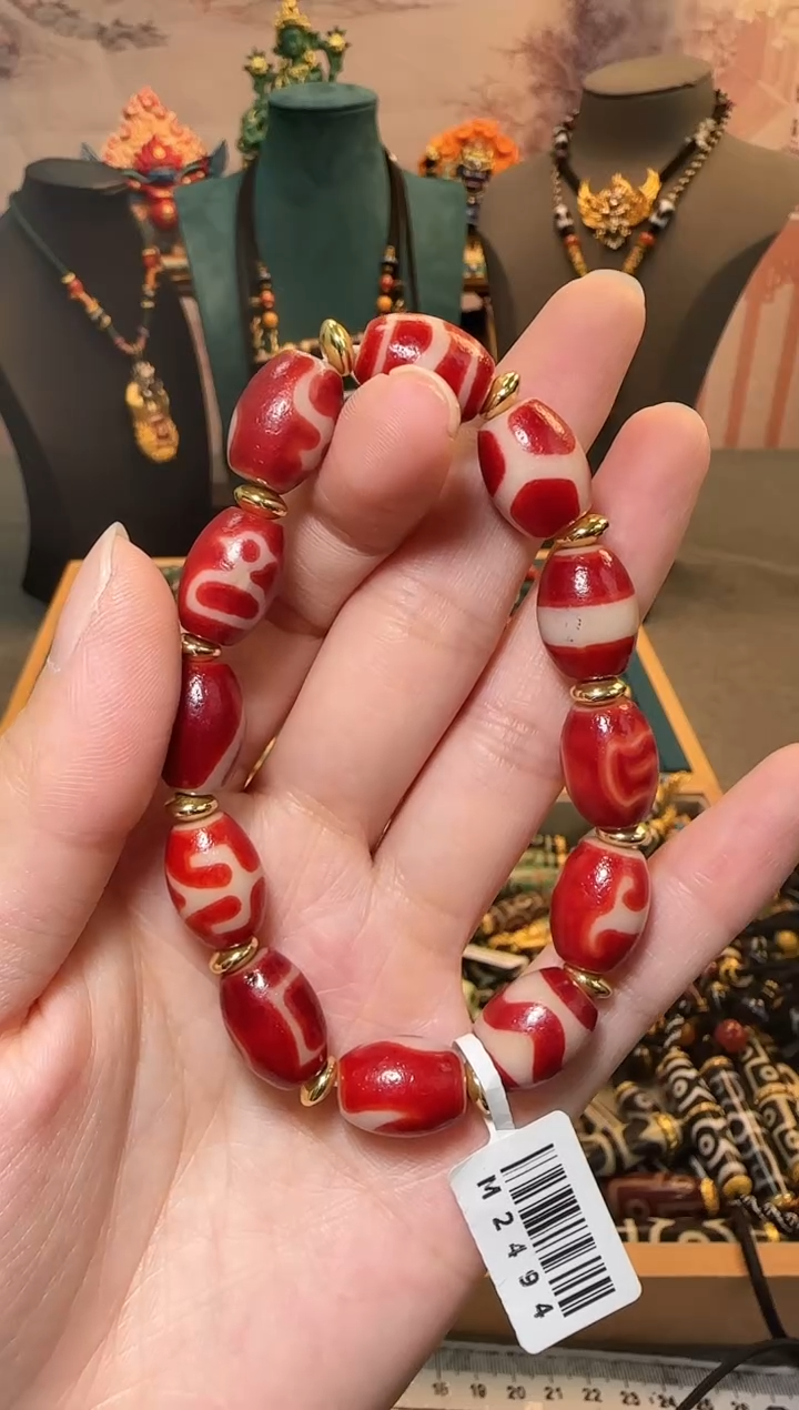 【闪购商品】玛瑙手链银S925镶嵌多宝