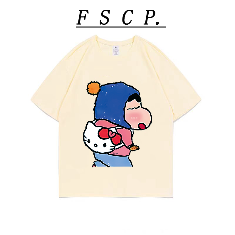 【FSCP.】小新KET！纯棉短袖重磅卡通印花潮流百搭T恤