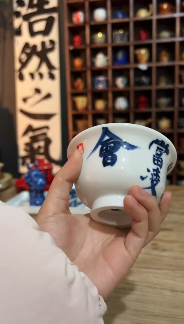 观云听雨原创手绘茶具