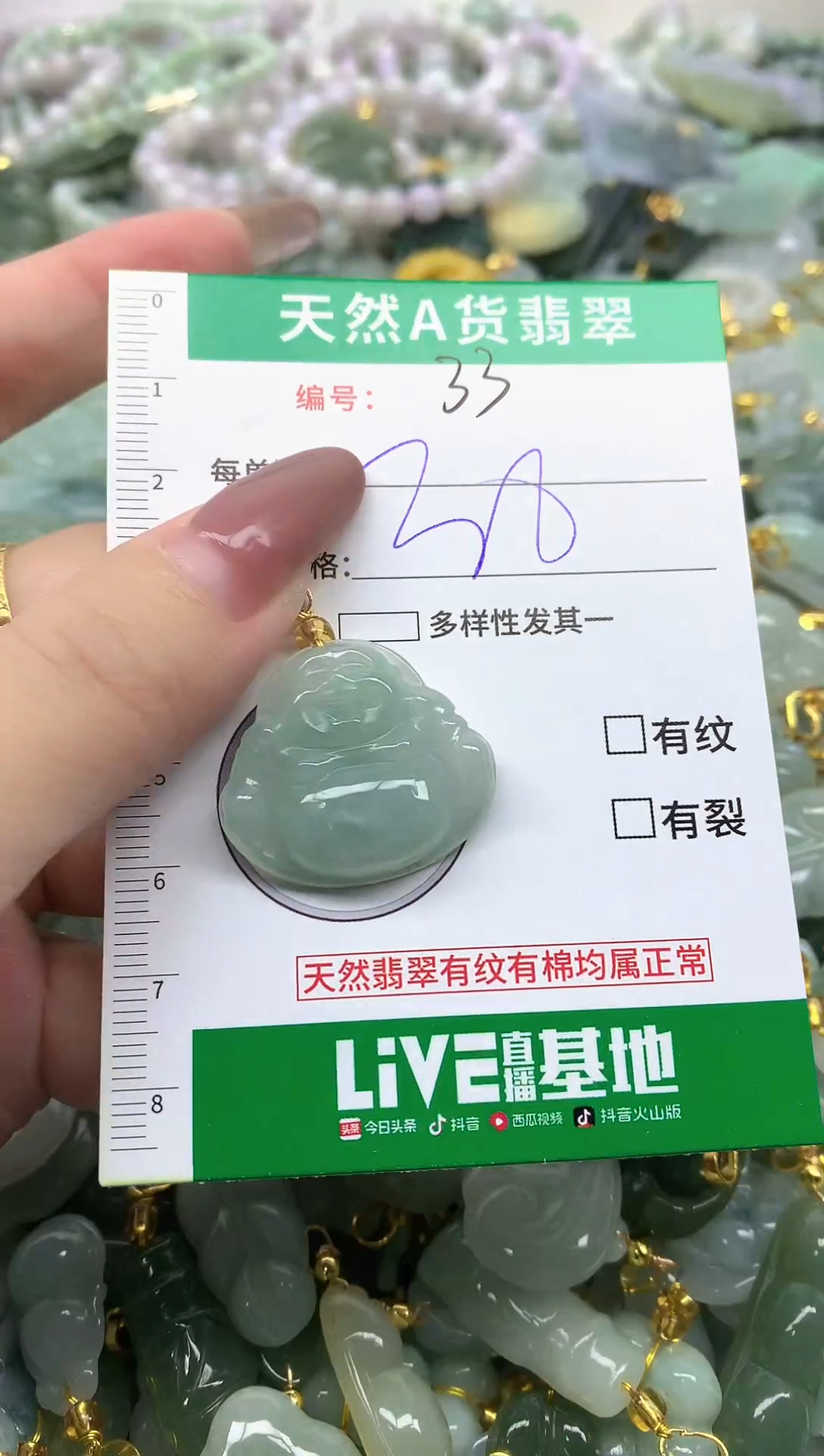 颈饰未镶嵌翡翠纯天然缅甸A货翡翠-33