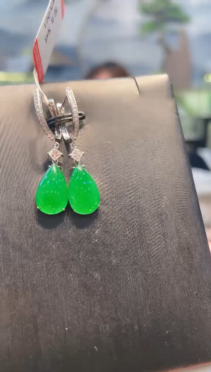 【闪购商品】翡翠颈饰18K金镶嵌A102天然A货翡翠