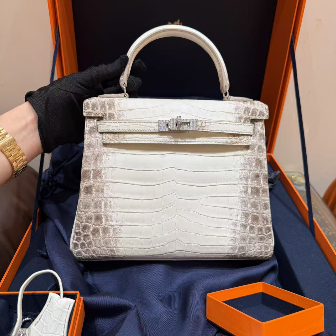 99新 Hermes/爱马仕 kelly 25 喜马拉雅钻扣 【定金链接】