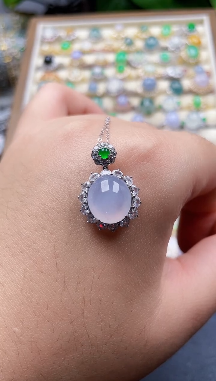 银S925镶嵌戒指翡翠陇**霞1