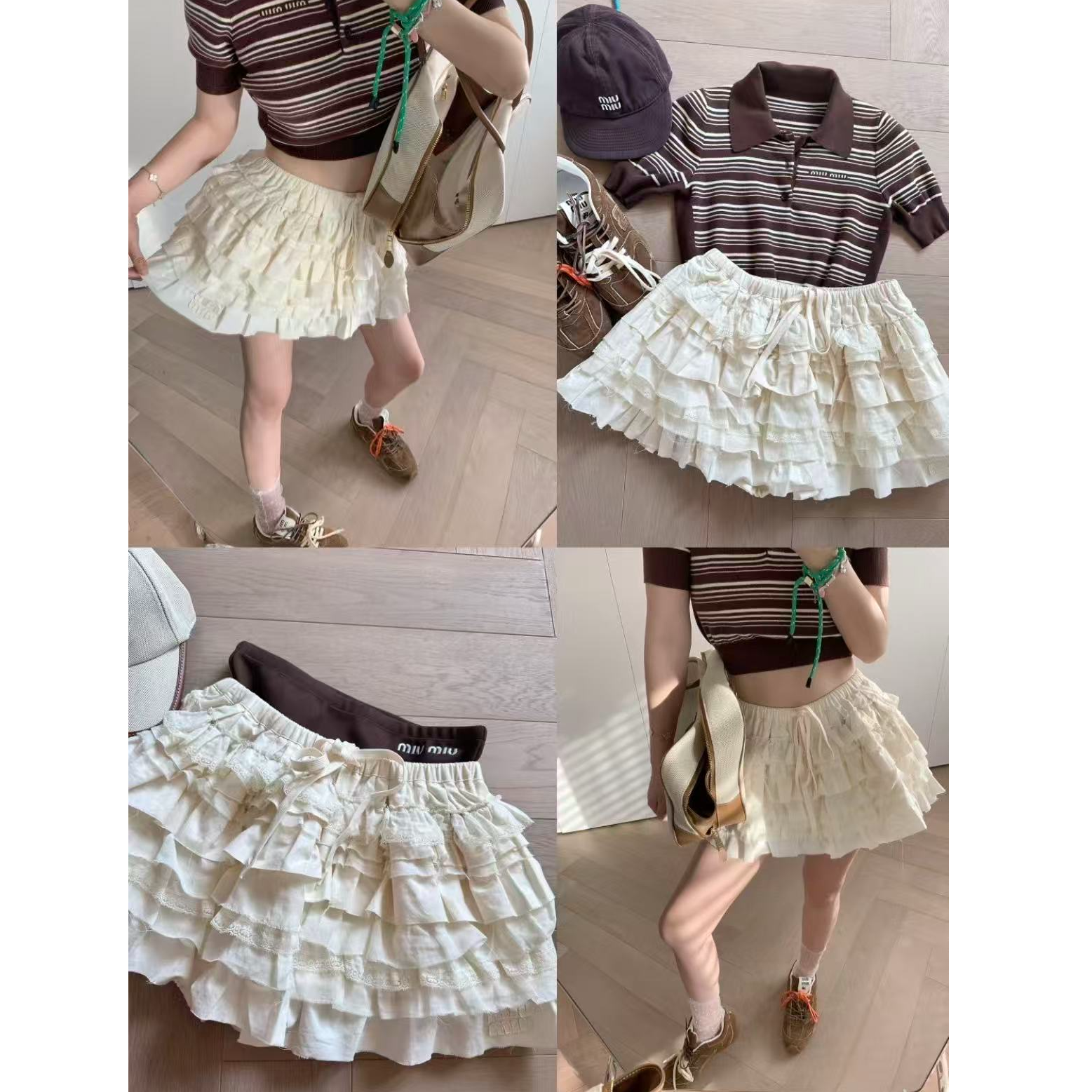 99新 MIU MIU/缪缪 双双臻选/ck80514/缪缪短裙/36