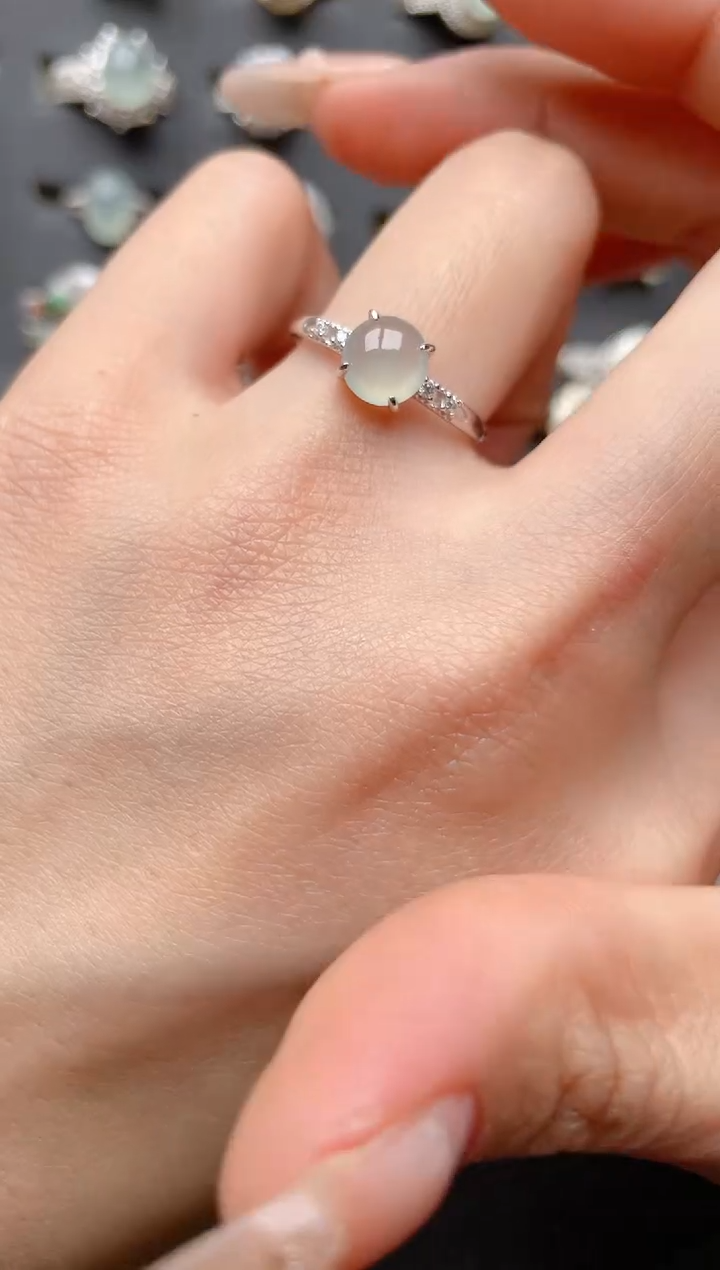【闪购商品】翡翠戒指银S925镶嵌2222222222  83