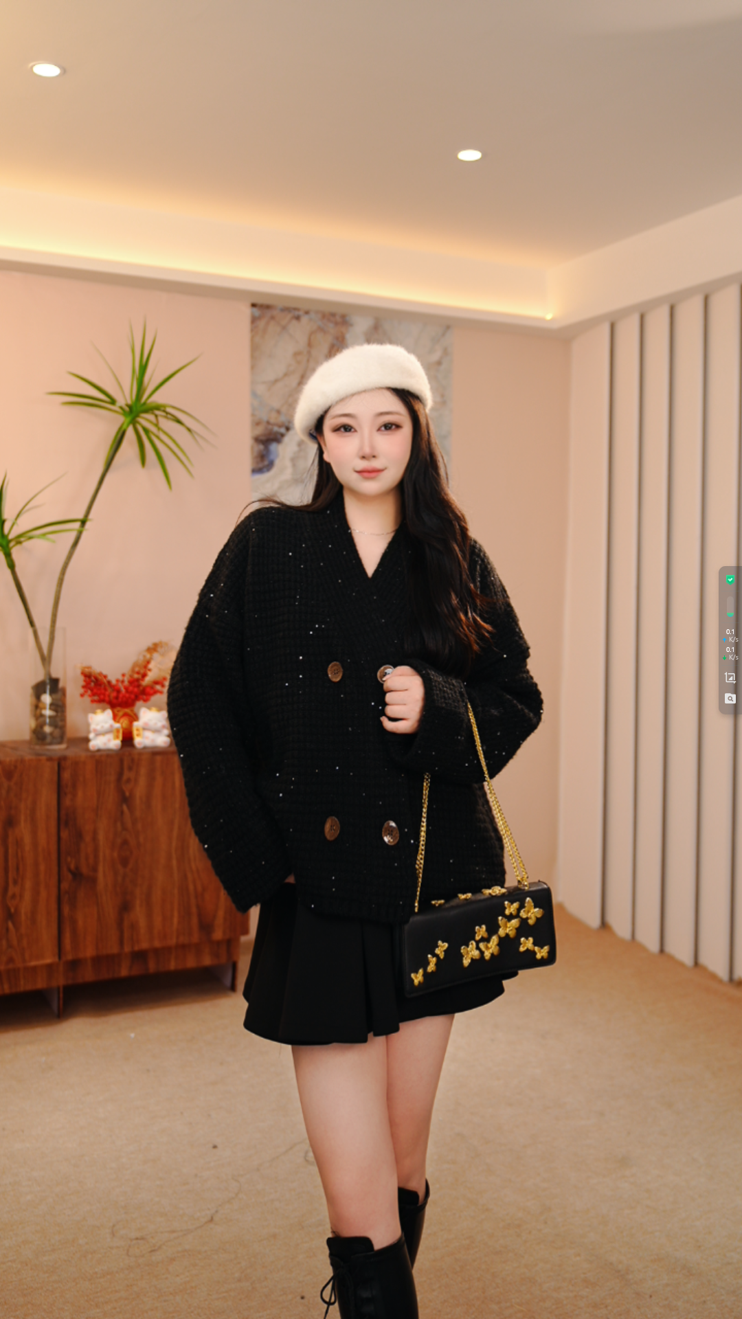 星河璀璨（KAK巴黎秀款开衫针织女装毛衣0