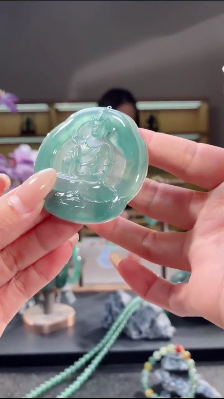 吊坠(不含链)未镶嵌翡翠观音