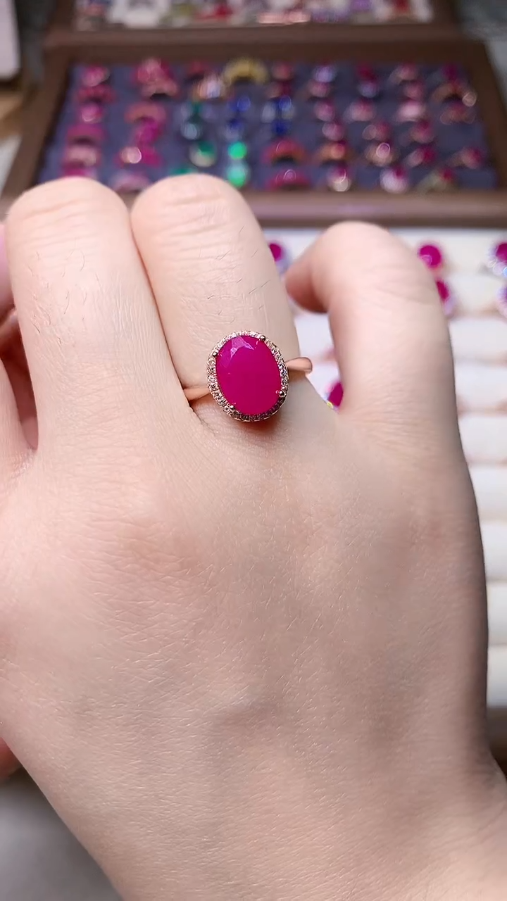 【闪购商品】红宝石戒指银S925镶嵌0000