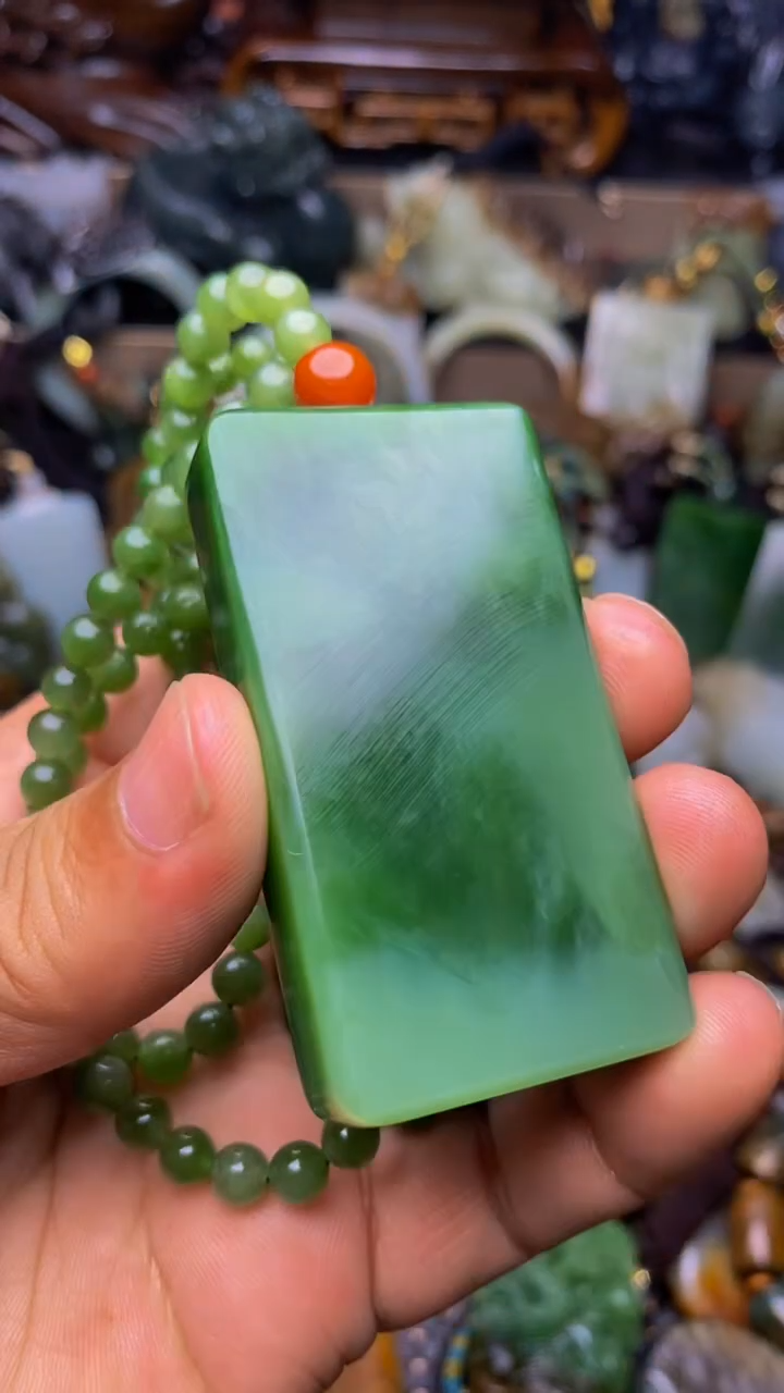 和田玉未镶嵌挂件1