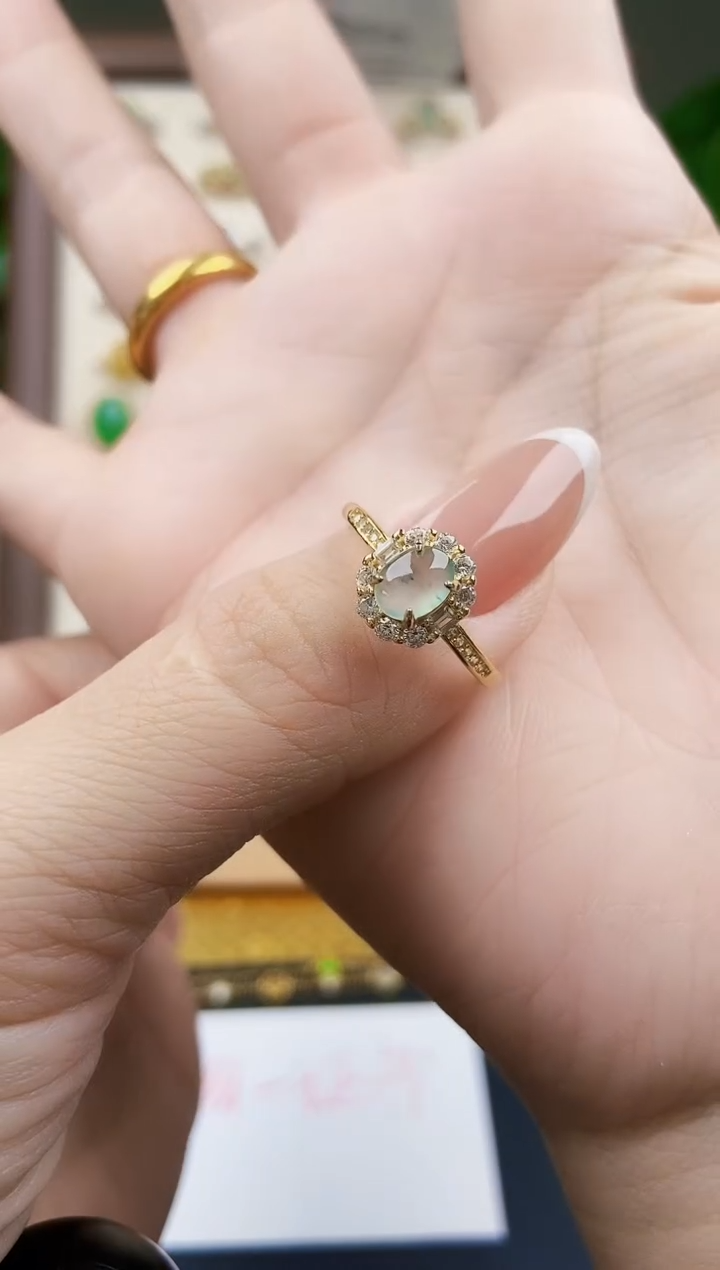 银S925镶嵌戒指翡翠12