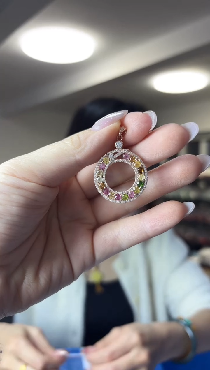 银S925镶嵌·碧玺（多样性发一件）