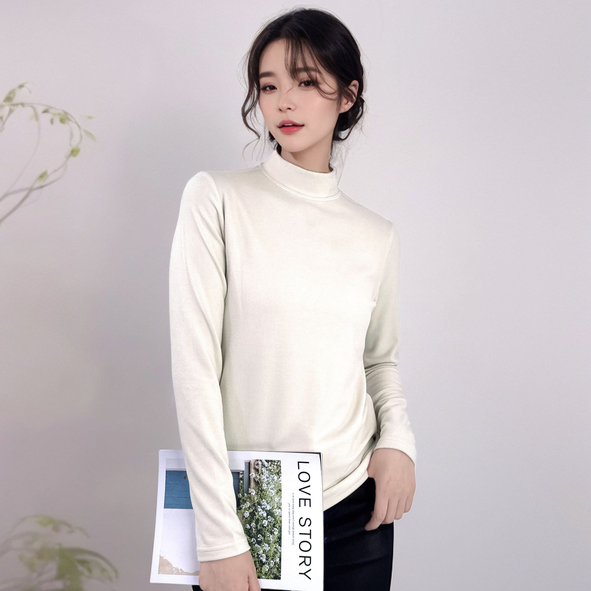 2025新款冬季高级显瘦内搭长袖上衣