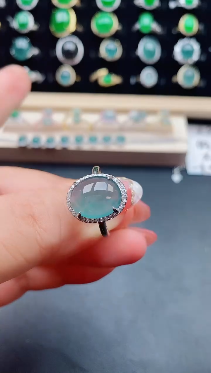 【闪购商品】翡翠戒指银S925镶嵌05800
