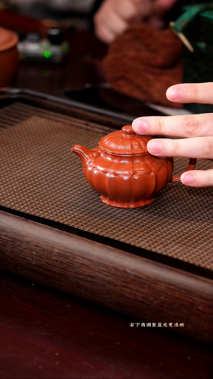 【闪购商品】紫砂茶壶yjb 筋纹掇只 大红袍 160